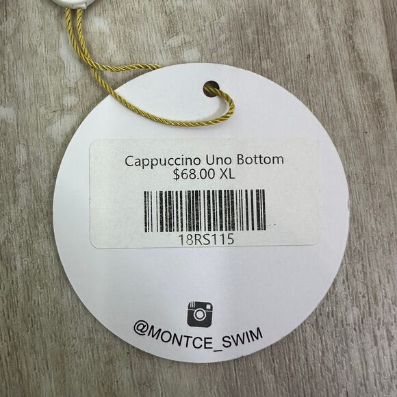 NEW Montce Cappuccino Bikini Set Dopio Top Uno Bottom Women’s Size XL - Picture 4 of 8